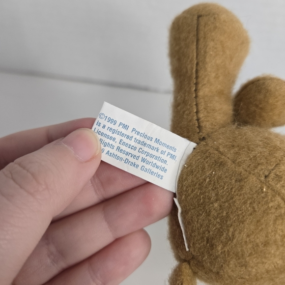 Precious Moments 1999 Teddy Bear Ribbon Charm Ashton Drake Plush Vintage - Picture 5 of 5